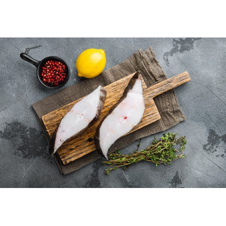 Halibut Tusza 2 kg Mrożona | Białe Mięso, Bez Glazury | O-fish.pl
