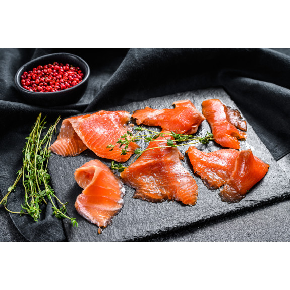 Łosoś Wędzony na Zimno Plastry 2kg | O-fish.pl Hurtownia