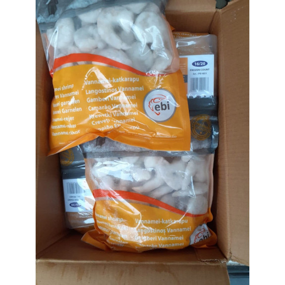 Krewetki surowe z ogonami w skorupie 16/20 - 2 kg | Hurtownia O-fish.pl