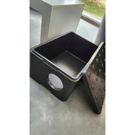 Czarny domek dla kota Piocelan 60x40x30 - Ciepła budka na zimę