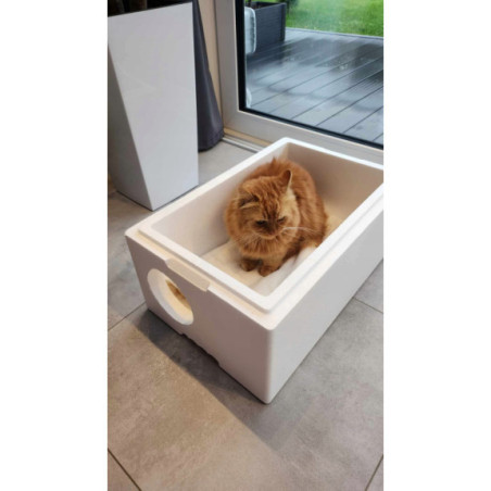 Zimowy Domek dla Kota Styropianowy 58x38cm | O-fish.pl