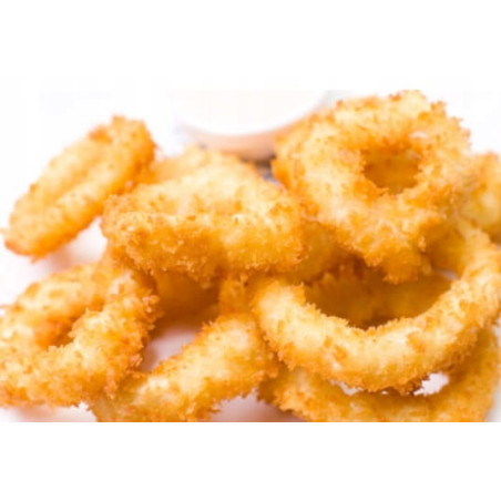 Kalmary krążki panierowane 2 kg - gotowe do smażenia | O-fish.pl