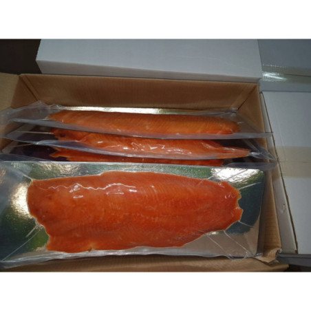 Łosoś Wędzony na Zimno Plastrowany 1kg | Hurtownia Rybna O-fish.pl